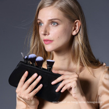 De alta calidad sintética portátil maquillaje cosméticos conjunto con bolsa de cremallera